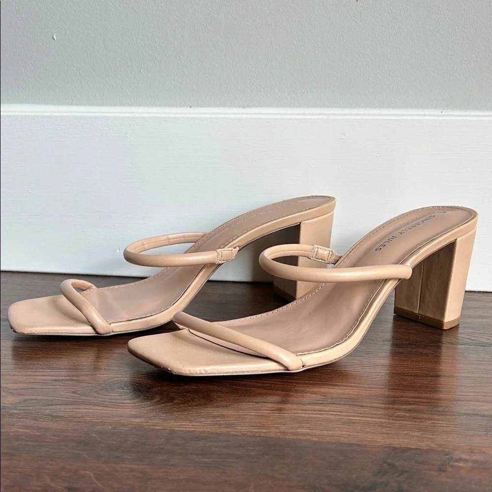 Sincerely Jules Elegant Tan Heeled Sandals | Nude Sandals | Heeled Sandals